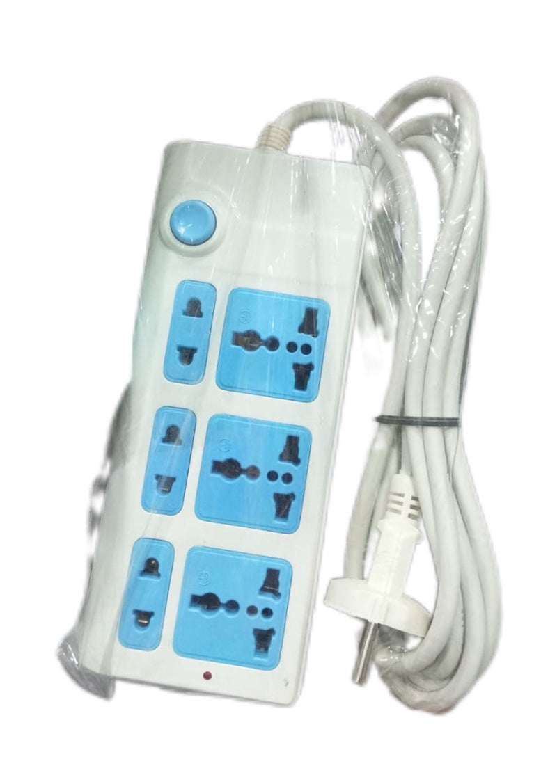 Electricity strip, 8 holes, 3 meter copper wire