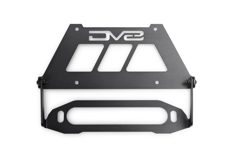 Fairlead Mounted Flipup License Plate Bracket Universal Design Compatible with Flat Standard Fairlead Mounts Flips Up Out of The Way to Provide Access to The Winch Rope