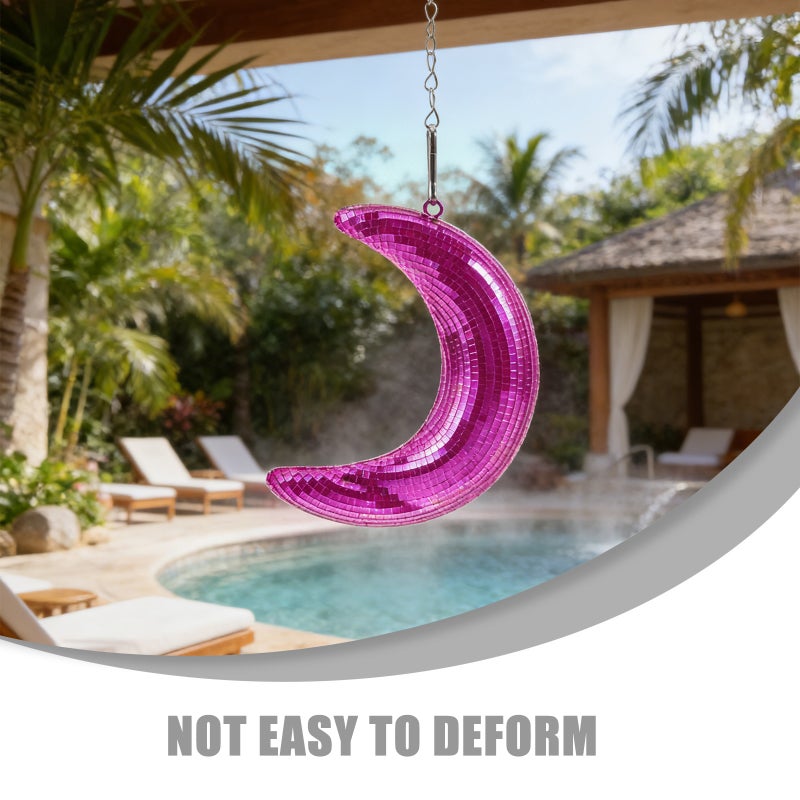 Disco : Disco Mirror Ornaments, Cute Hanging Party Mirror Decor With Chain, Retro Light Reflective For Party Home Decor - Image 4