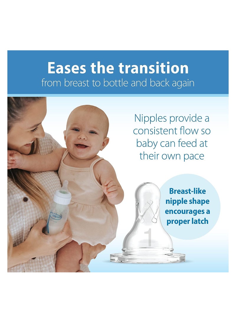 Dr. Brown’s Natural Flow® Anti-Colic Options+™ Narrow Baby Bottles 8 oz/250 mL, with Level 1 Slow Flow, 4 Pack, Dream Adventure, 0m+ - Image 3