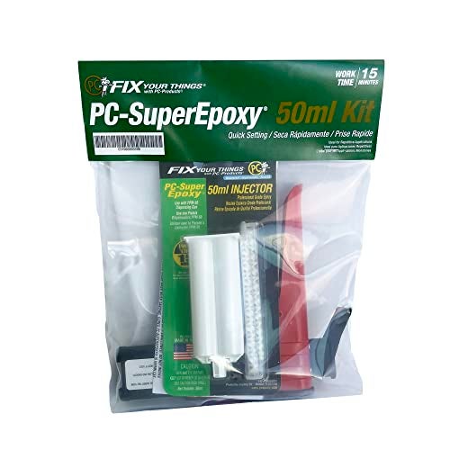 PC Products PC-Super Epoxy Adhesive Paste Kit, Two-Part with 50ml Cartridge and PPM-50 Dispensing Gun, Translucent 588 - Image 1