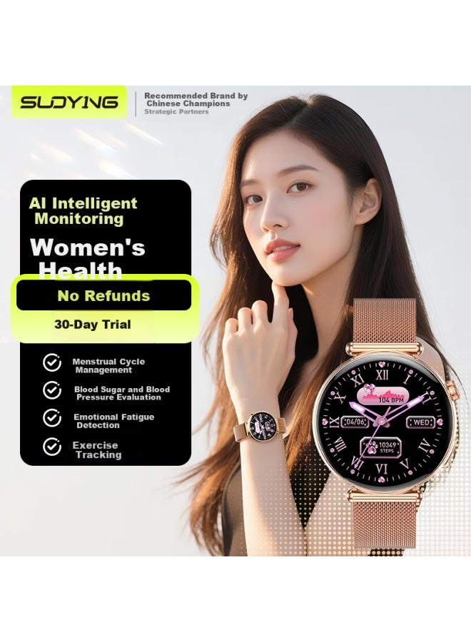 Suoying Blood Pressure And Blood Sugar Monitoring Smarch For Women With Heart Rate, Blood Oxygen, Blood Lipids, And Uric Acid Monitoring - Precise All-in Fitness Tracker For Women, Not For Medical Use - Image 1
