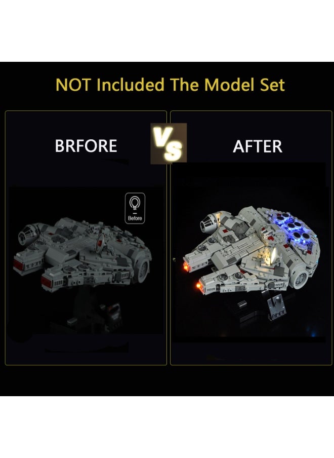 BRIXSPARK - BRIXSPARK LED Light for 75375 Star Wars Millennium Falcon Building Blocks Model (Building Set NOT Included) - Image 1