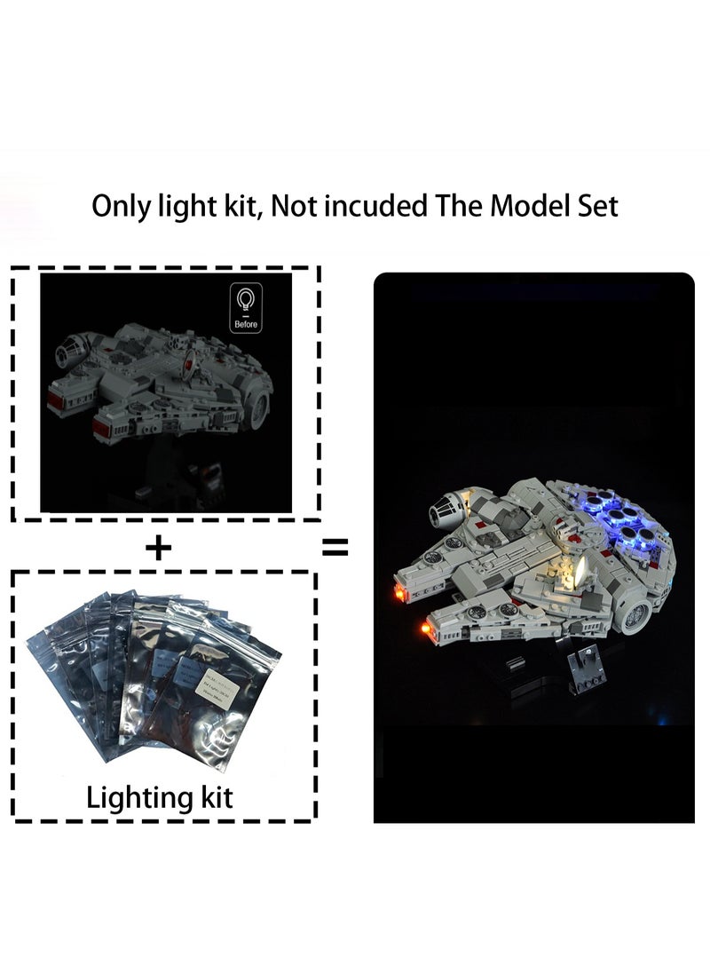 BRIXSPARK - BRIXSPARK LED Light for 75375 Star Wars Millennium Falcon Building Blocks Model (Building Set NOT Included) - Image 1