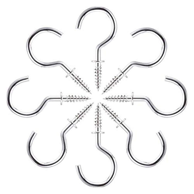 DIY Crafts DIY Crafts CTDIYHI51251 Stainless Steel Ceiling HooksCup Hook HolderPack of 50 Pcs 1 inch Design No 1 Pack  - Image 1