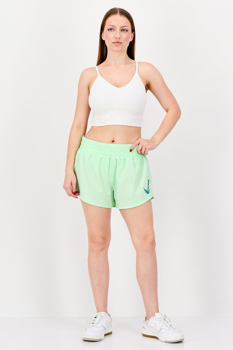 Nike شورتات جري رياضية للنساء، أخضر فاتح - Image 4