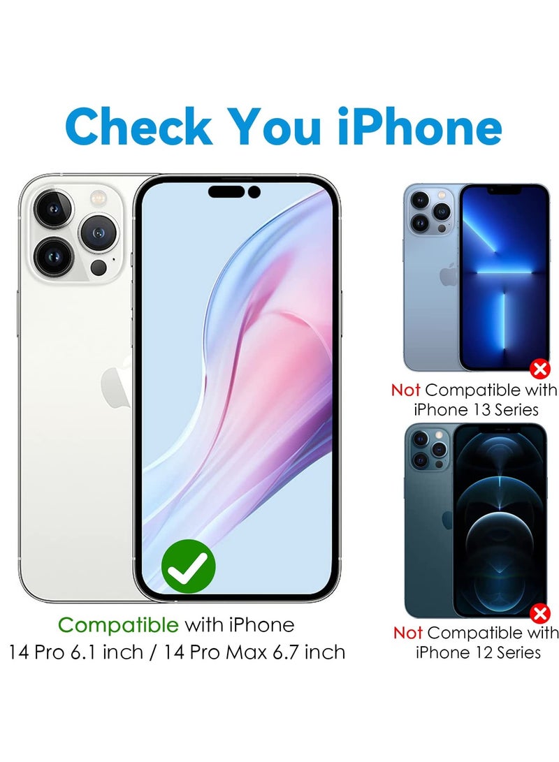 Camera Lens Protector for iPhone 14 Pro (6.1 inch) and iPhone 14 Pro Max (6.7 inch), 9H Tempered Glass Metal Ring Camera Cover Film [Case Friendly Anti-Scratch High Definition], Black - Image 2