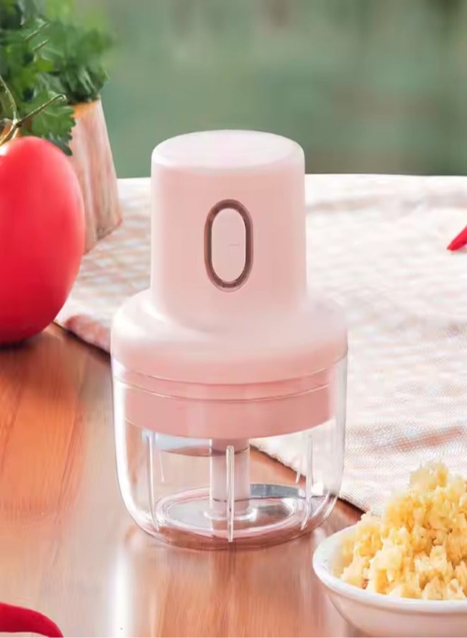 مطحنة طعام صغيرة أوتوماتيكية، مفرمة ثوم كهربائية، مطحنة مطبخ محمولة، مطحنة طعام قابلة للشحن عبر USB، خلاط توابل صغير، معالج طعام مدمج، مطحنة خالية من BPA، مفرمة طعام بلمسة واحدة، أداة مطبخ، مطحنة بشفرة من الفولاذ المقاوم للصدأ - Image 1