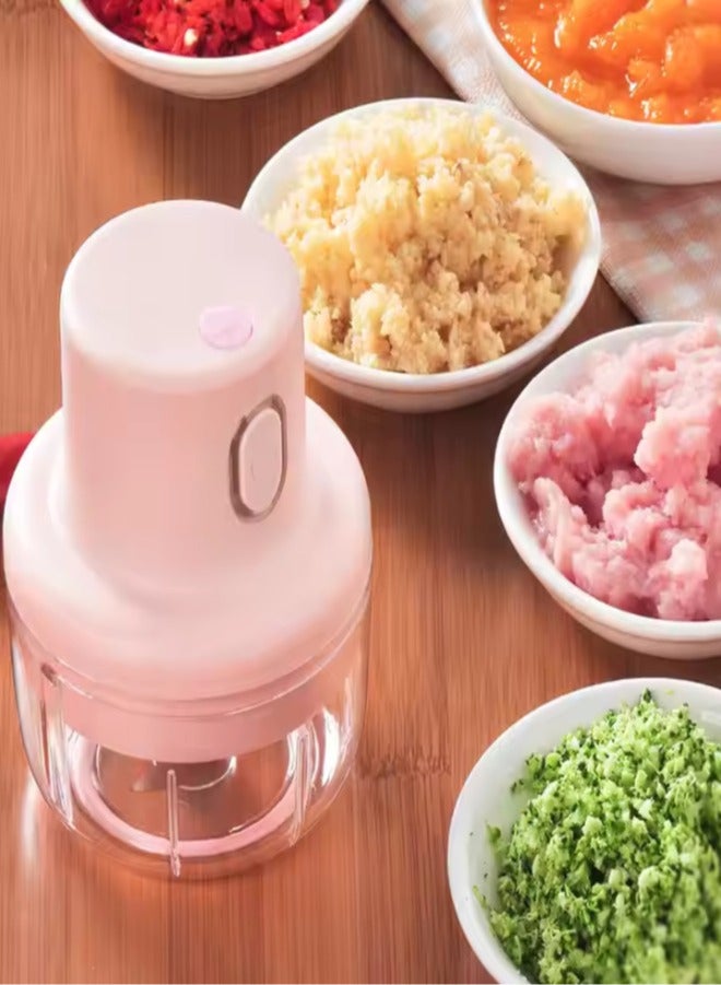 مطحنة طعام صغيرة أوتوماتيكية، مفرمة ثوم كهربائية، مطحنة مطبخ محمولة، مطحنة طعام قابلة للشحن عبر USB، خلاط توابل صغير، معالج طعام مدمج، مطحنة خالية من BPA، مفرمة طعام بلمسة واحدة، أداة مطبخ، مطحنة بشفرة من الفولاذ المقاوم للصدأ - Image 3