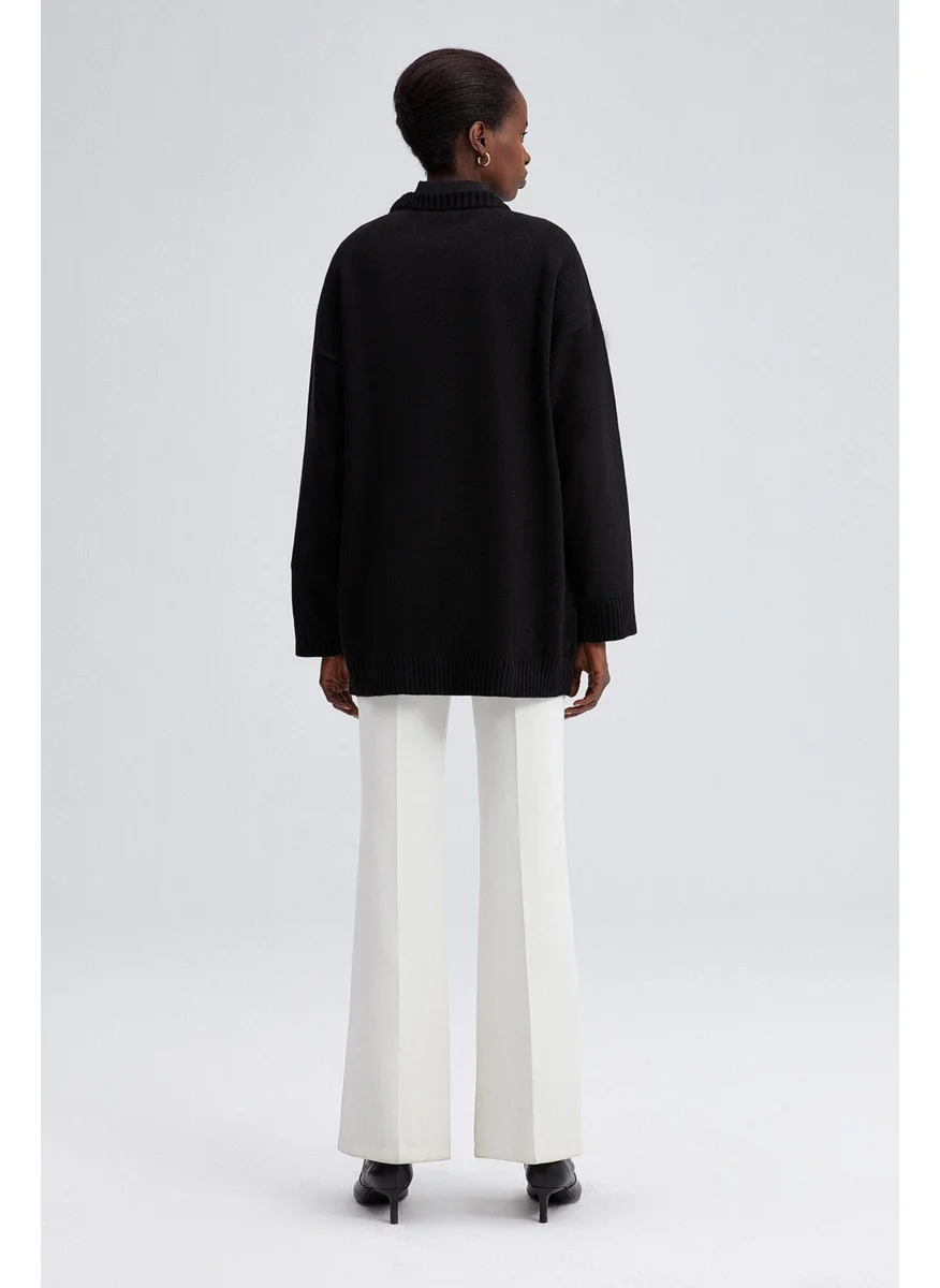 Touche Button Detailed Knitted Sweater