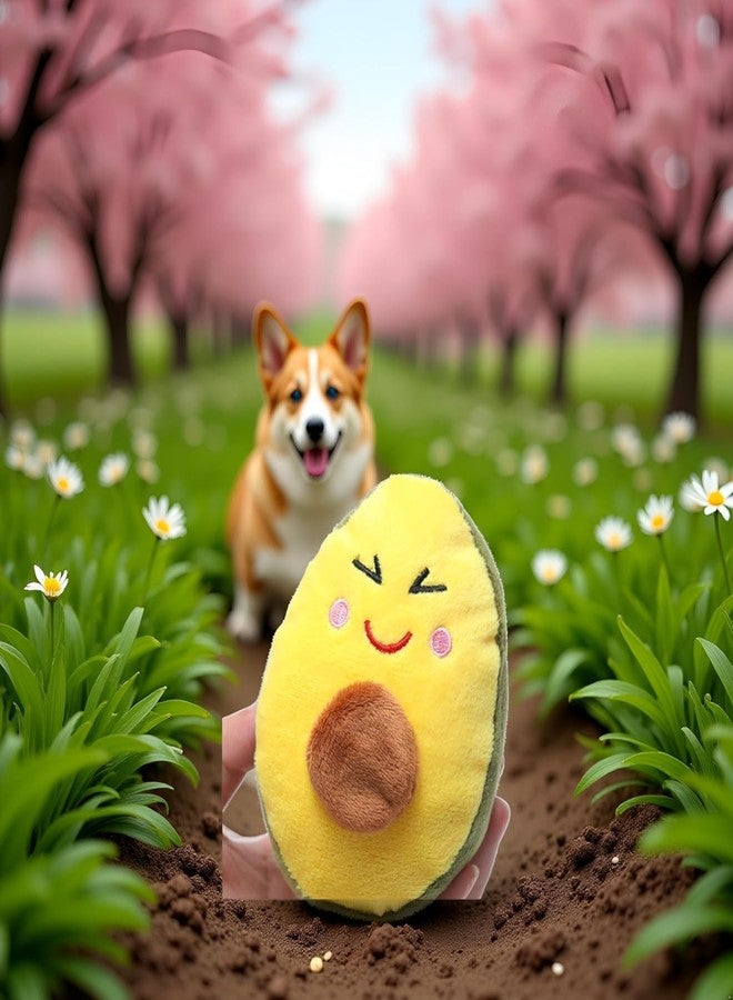 Jowxsx Dog Chew Toy, Avocado Squeaky Dog Toys, Tough & Chew Resistant, Creative Pet Toy, Soft Plush Avocado Shape Tooth Cleaning for Puppy, Small, Middle, Big Dogs Yellow - Image 5