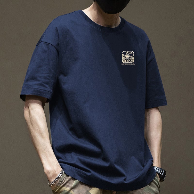 Boys Short-Sleeved T-Shirt Trendy Brand Summer Loose Summer Cotton New Base Shirt Top Clothes T-Shirt - Image 1