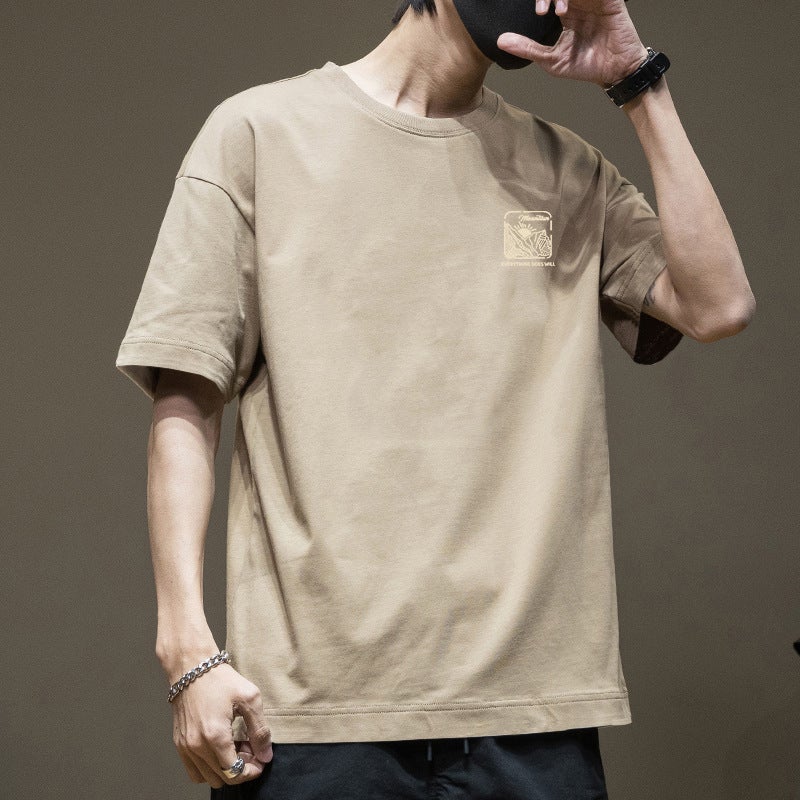 Boys Short-Sleeved T-Shirt Trendy Brand Summer Loose Summer Cotton New Base Shirt Top Clothes T-Shirt - Image 2