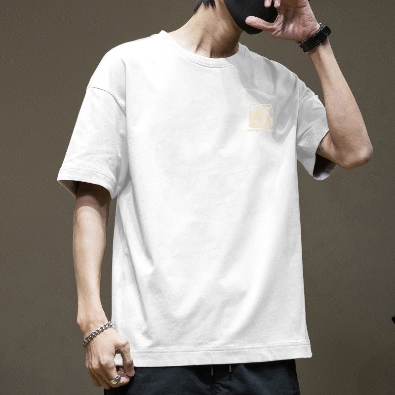 Boys Short-Sleeved T-Shirt Trendy Brand Summer Loose Summer Cotton New Base Shirt Top Clothes T-Shirt - Image 3