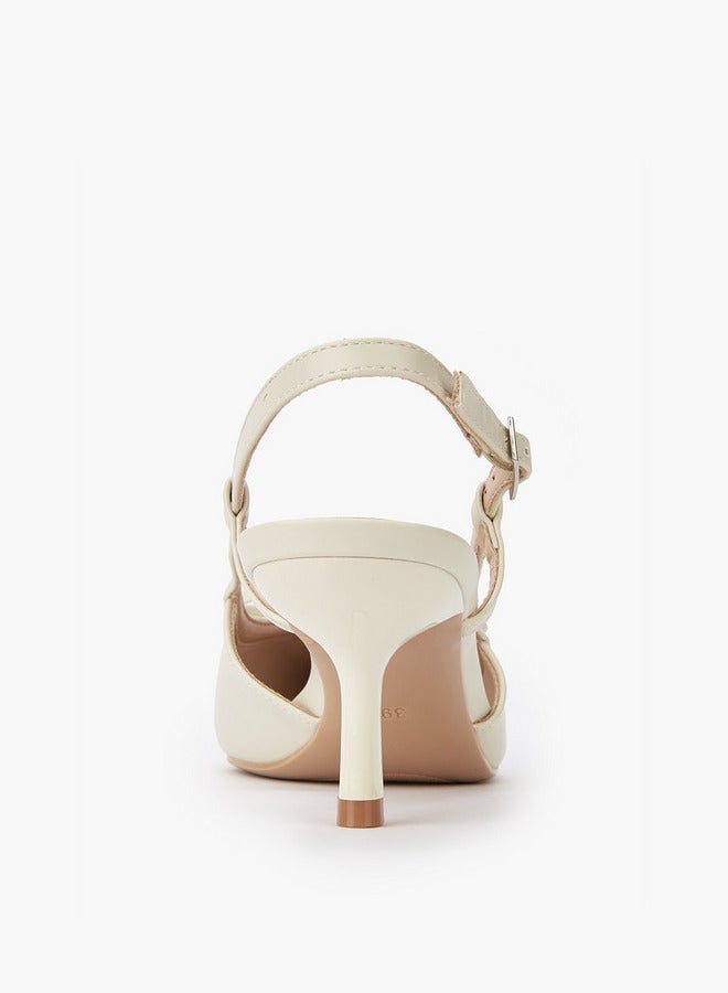 بابريكا حذاء بكعب رفيع مزين بفيونكة وإبزيم - Image 4