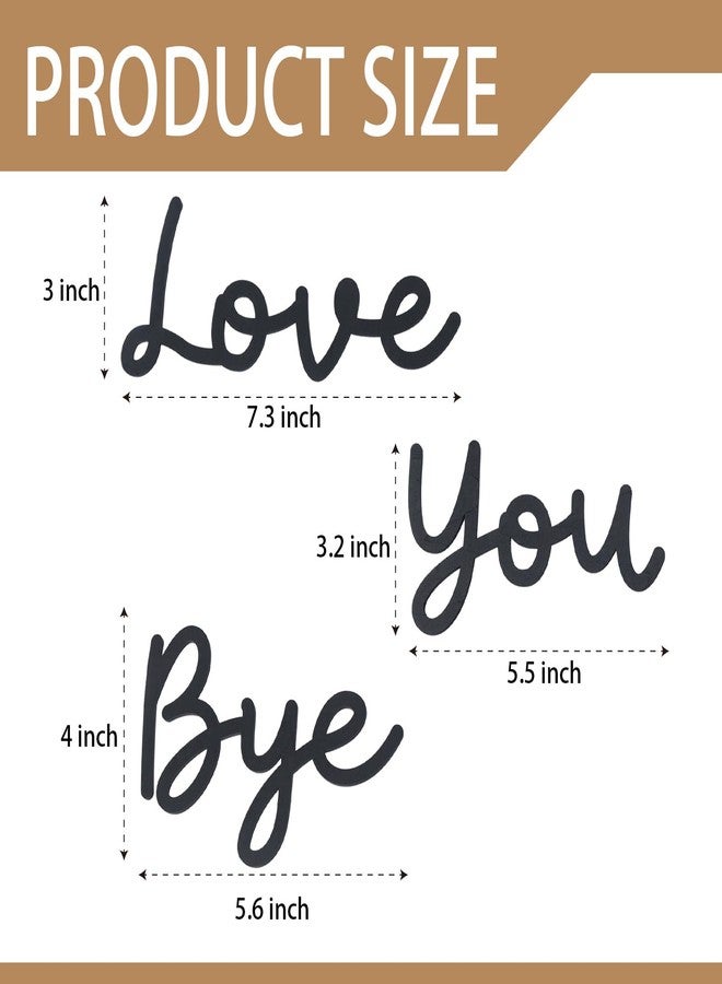 OYEFLY Love You Bye Wood Sign,Express Love and Warm for Your Family Lovers Wall Art Decor (Medium, style 1) - Image 2