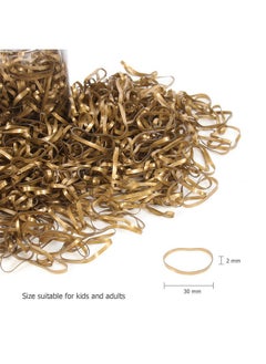 HOYOLS Hair Bands Hair Ties Elastic Rubber Bands Ponytail Mini Soft For Women Girl 1000 Piece Pack Golden Color (Gold Metal) Tpr  - Image 4