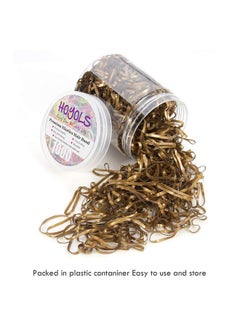 HOYOLS Hair Bands Hair Ties Elastic Rubber Bands Ponytail Mini Soft For Women Girl 1000 Piece Pack Golden Color (Gold Metal) Tpr  - Image 2