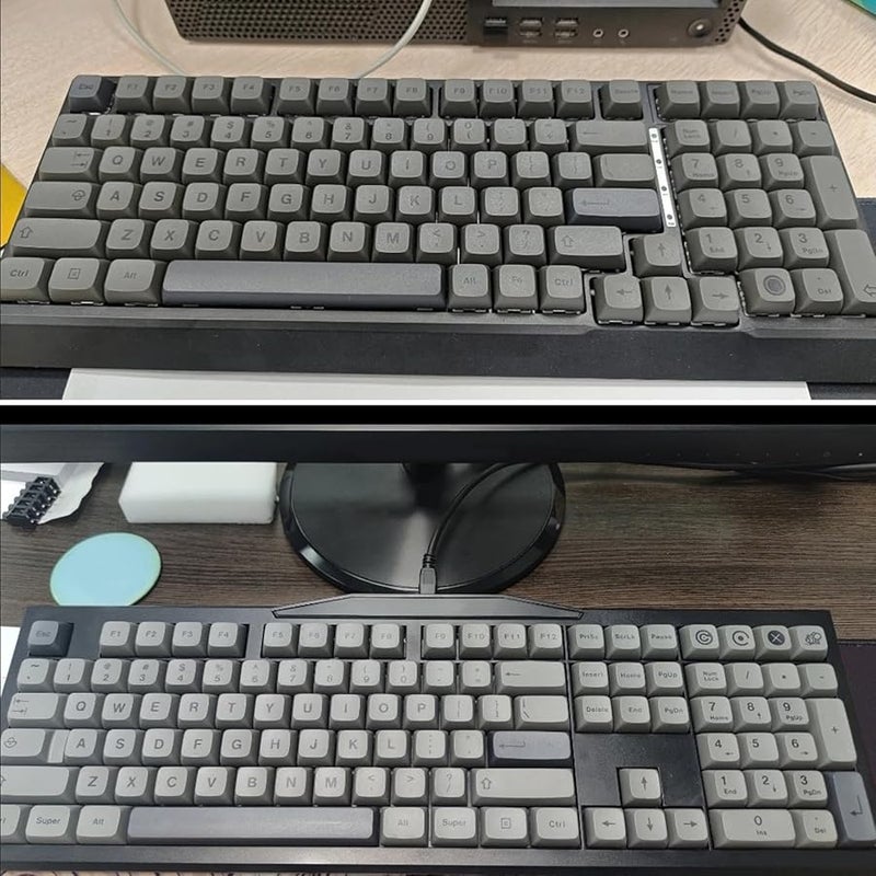 مجموعة أغطية المفاتيح Gray Mists XDA Profile 133 مفتاح PBT مع طباعة التسامي للأحبار للوحات المفاتيح الميكانيكية - Image 5