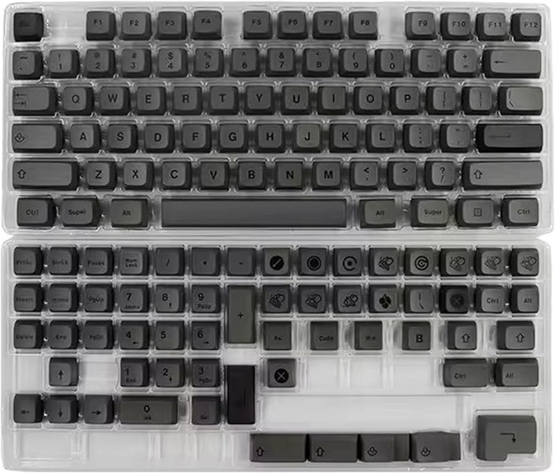 مجموعة أغطية المفاتيح Gray Mists XDA Profile 133 مفتاح PBT مع طباعة التسامي للأحبار للوحات المفاتيح الميكانيكية - Image 4