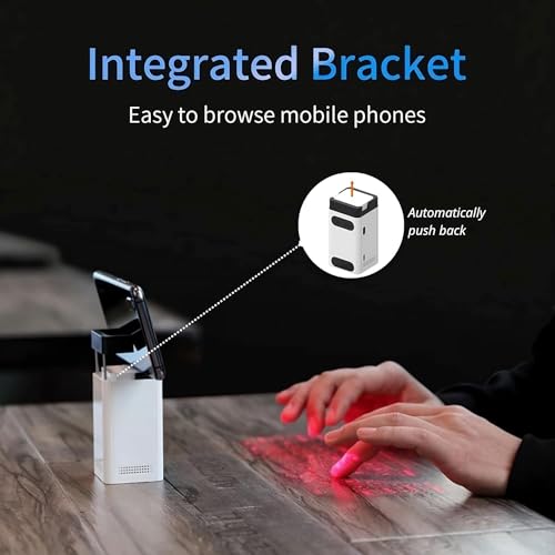 ETZIN Laser Projection Keyboard, Bluetooth Virtual Keyboard with Mouse, Power Bank, Compatible with Windows/iOS/Android/Mac OS - Image 4