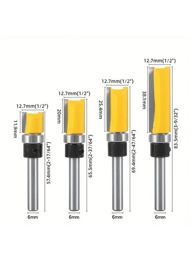 4pcs Woodworking Milling Cutter Set 8mm Shank Profile Trimming Engraving Tools Hard Alloy - Image 5
