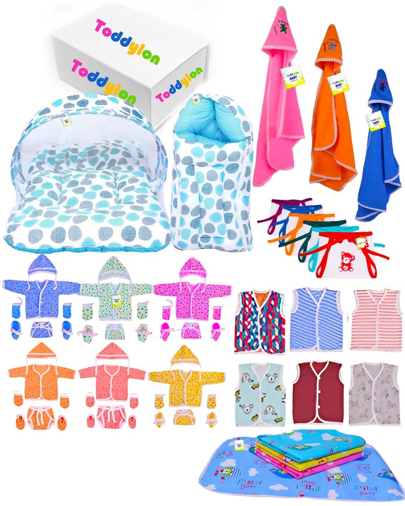 Toddylon Clothing Gift Set -53 Combo | Infant Baby Product | Infants Baby Essentials | Perfect for Newborns | Ideal for 0–6 Months (Multicolor) - Image 1