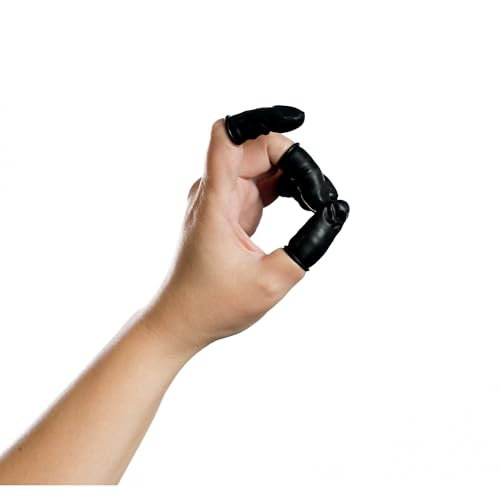 Bertech Black ESD Anti-Static Finger Cots, 4 Mil Thick, Small (Pack of 720) - Image 1