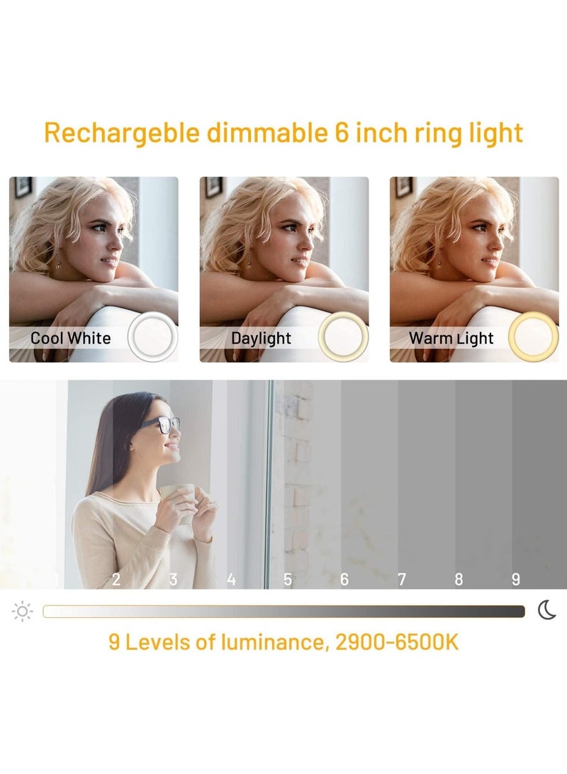 Selfie Stick with Ring Light, 2023 Model, 3 Color Modes, 9 Levels of Dimming, High Brightness, Tripod, Selfie Light, 360° x 220° Rotation, 5 Levels of Stretching, Auxiliary Light, Bluetooth Remo - Image 3