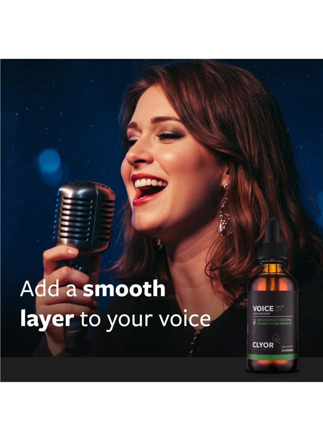 CLYOR Voice37- All Natural Voice Remedy for Singers - Boosts Your Voice - Soothes and Relieve Hoarseness - Lubricates Vocal Cords - Removes Mucus - Enhances Your Singing and Speaking - 2 oz - Image 2