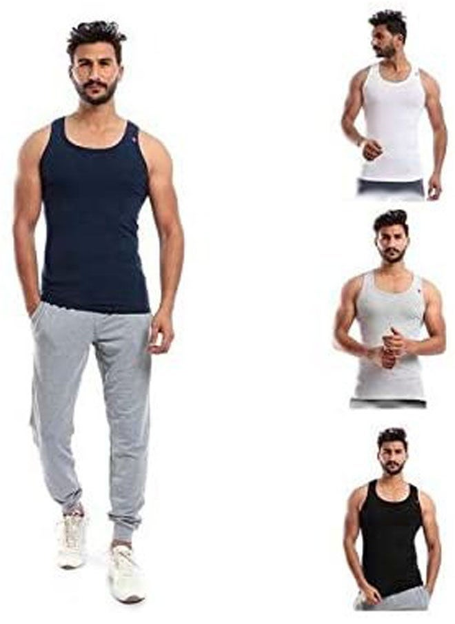 COTTONIL Scoop Neck Sleeveless Pack Of 4 Undershirts 