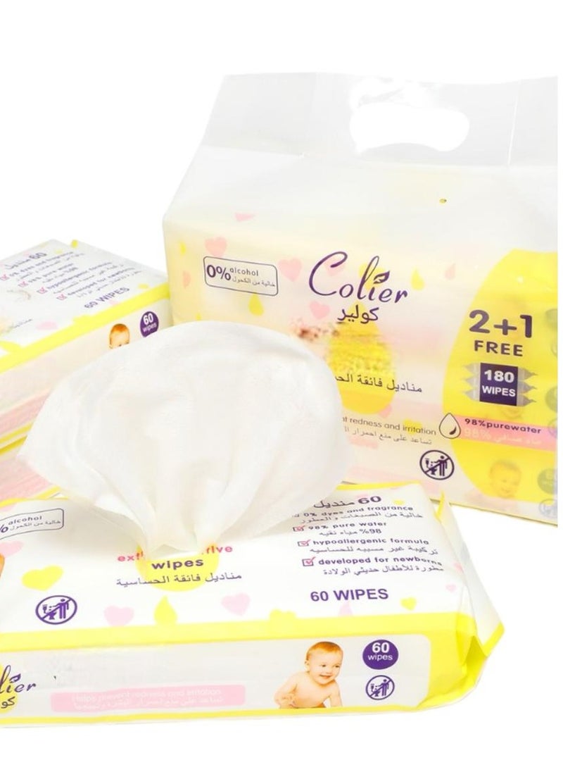 COLIER Extra Sensitive wipes (180) WIPES 