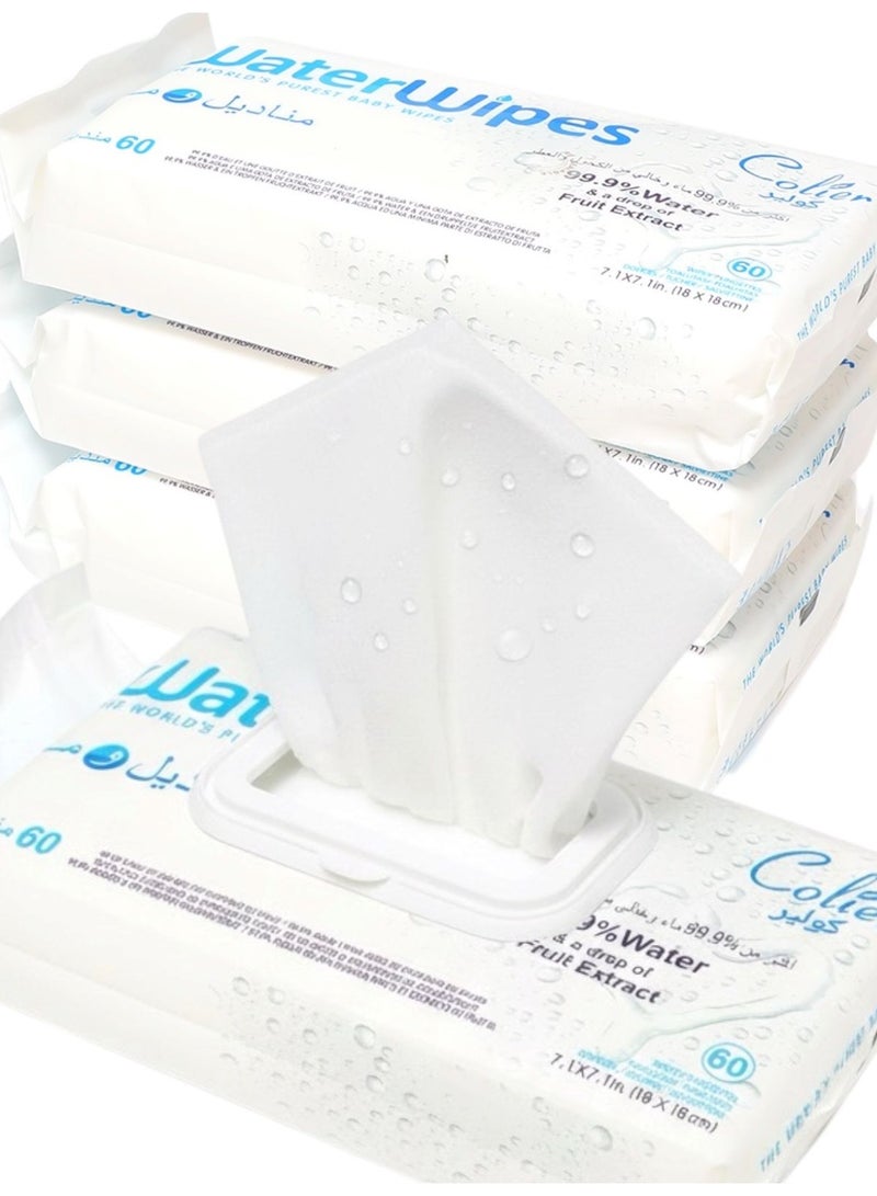 COLIER 99% water & a drop of fruit Extract wipes (3*60) 180WIPES - Image 1
