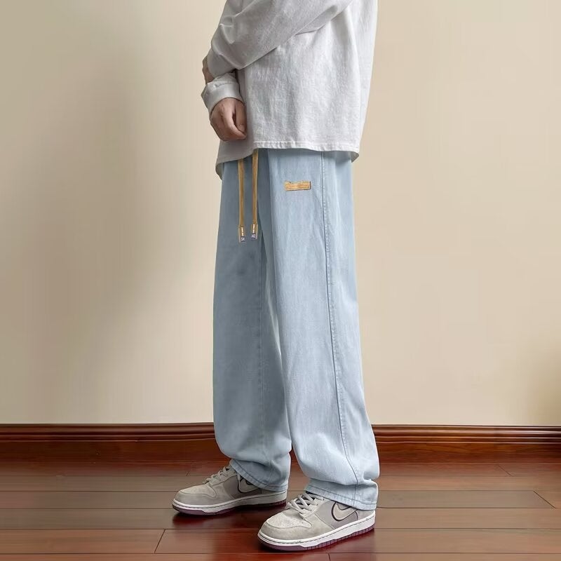 Teenager Jeans Men'S High School Students Straight Pants Men'S Big Children'S Fashionable Casual Pants - Image 5