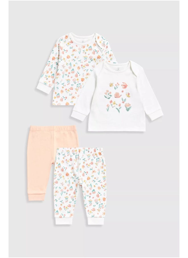 mothercare - Floral Garden Baby Pyjamas - 2 Pack - Image 1