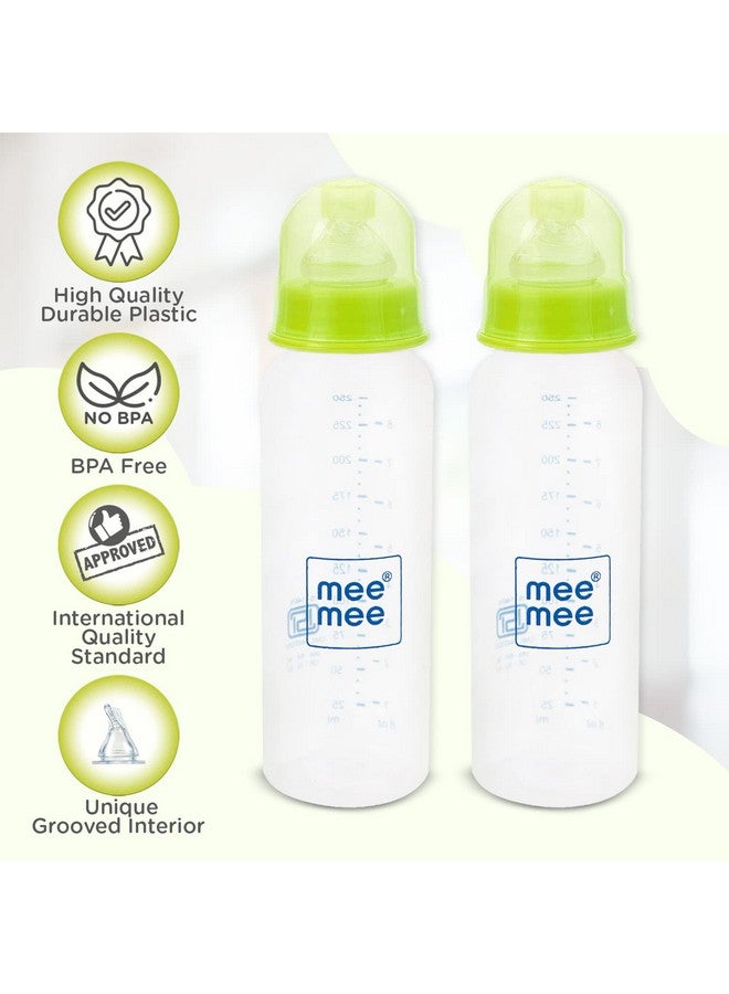 Mee Mee 250ml Easy Flo Premium Baby Feeding Bottle (Green, Pack of 2) - Image 3