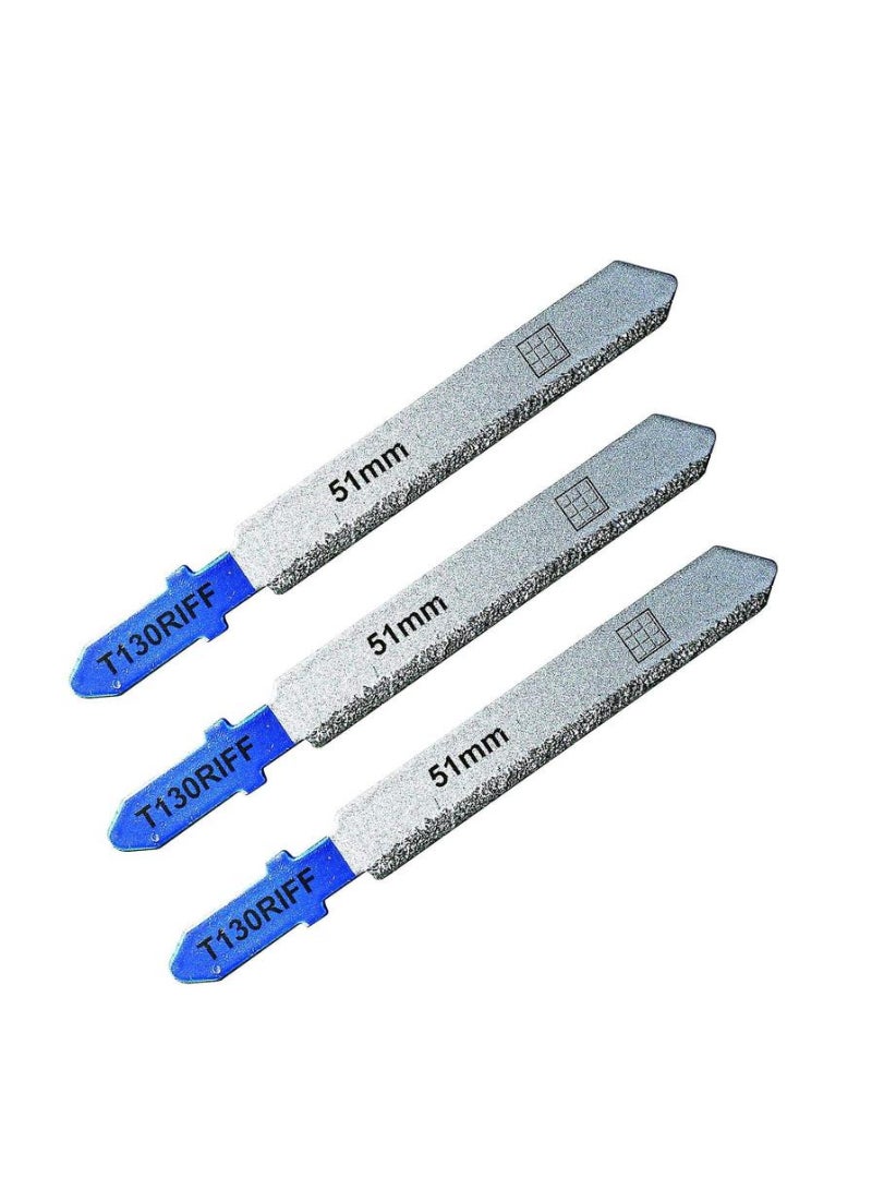 Universal Carbide Grit T-Shank Abrasive Jigsaw Blade Pack 3Pcs
