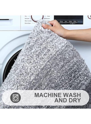Luxury Bathroom Rug Mat, Extra Soft and Absorbent Microfiber Bath Rugs, Non-Slip Plush Shaggy Bath Carpet, Machine Wash Dry Gradual Grey - view 3