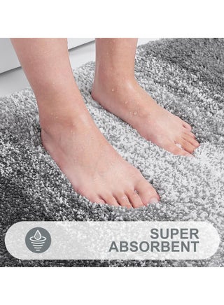 Luxury Bathroom Rug Mat, Extra Soft and Absorbent Microfiber Bath Rugs, Non-Slip Plush Shaggy Bath Carpet, Machine Wash Dry Gradual Grey - view 2