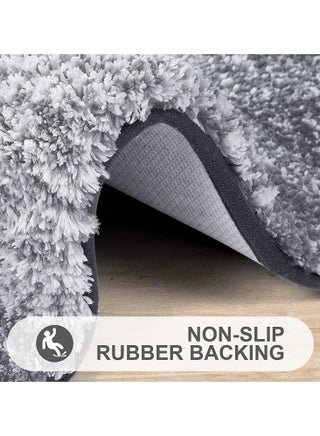 Luxury Bathroom Rug Mat, Extra Soft and Absorbent Microfiber Bath Rugs, Non-Slip Plush Shaggy Bath Carpet, Machine Wash Dry Gradual Grey - view 5