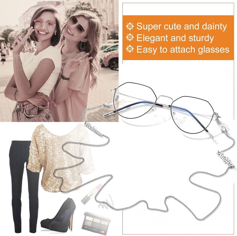 ChainsPro Glasses Chain, Eyeglass Strap For Women Sunglasses - Gold Plated/Stainless Steel/Black Eyeglasses Chain - Image 4