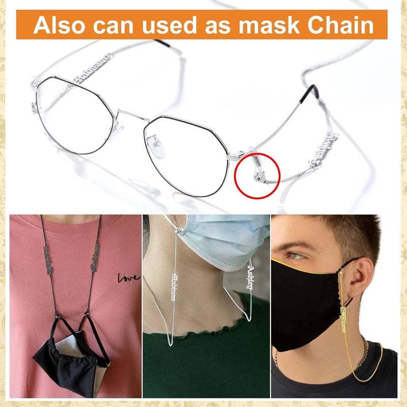 ChainsPro Glasses Chain, Eyeglass Strap For Women Sunglasses - Gold Plated/Stainless Steel/Black Eyeglasses Chain - Image 5