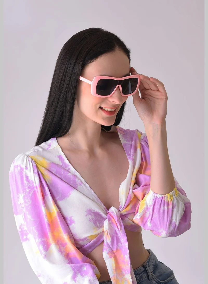 Haute Sauce Women Black Lens Pink Wayfarer Sunglasses