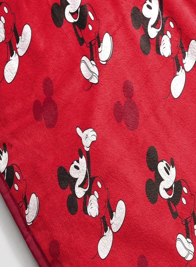 Jay Franco Disney Mickey Mouse Plush Throw Blanket - Measures 50 x 60 Inches - Kids Super Soft Red Fleece Bedding - Image 3