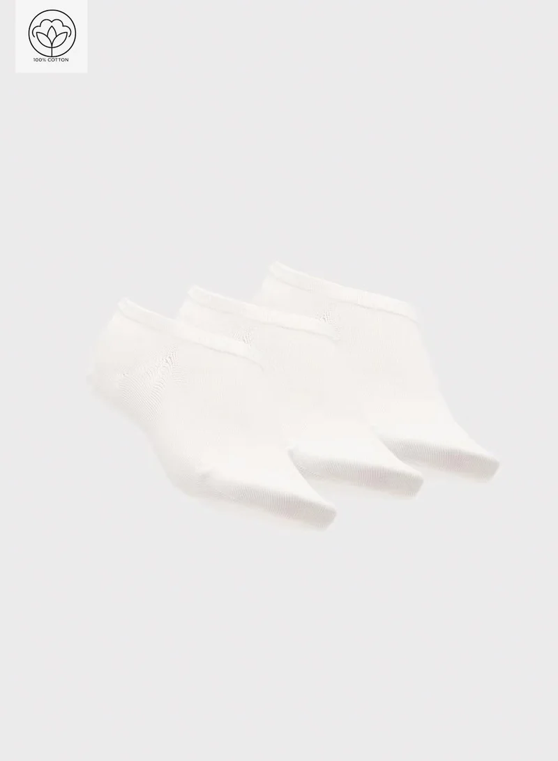Ginger 3PK Cotton No Show Training Socks