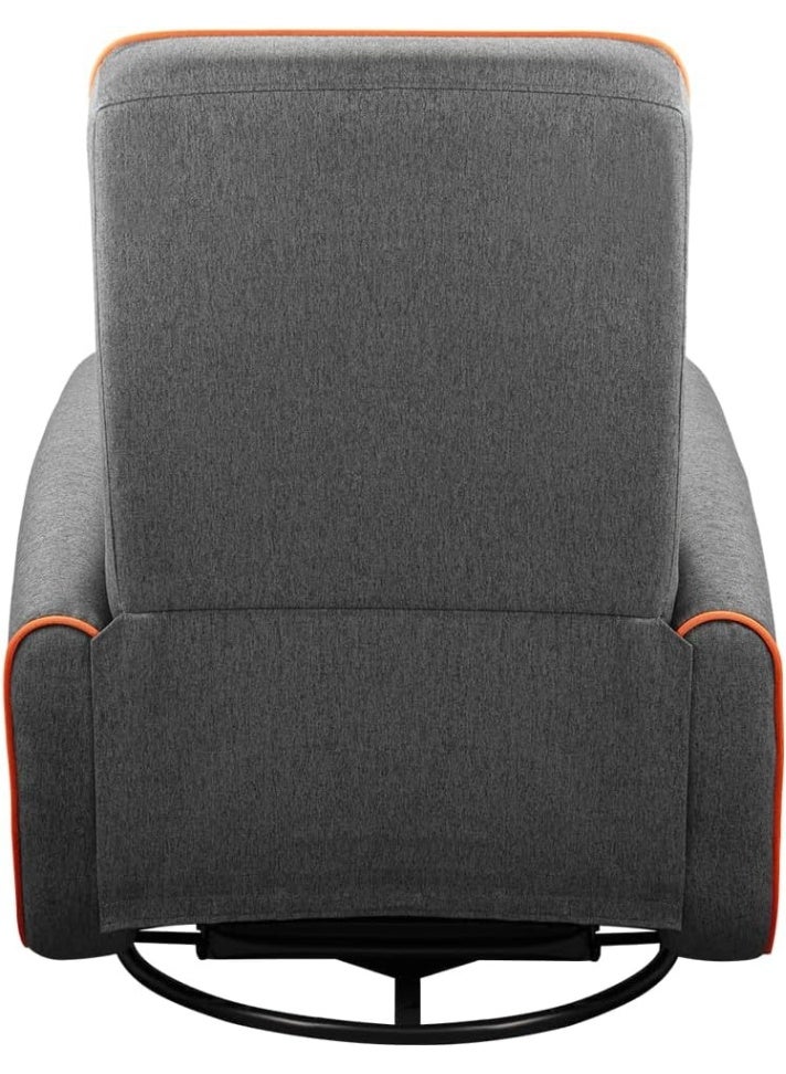 Cougar FIDOM Gaming Chair, Breathable Linen Upholstery, Recline 95°–160°, Rocking & Swivel, Fold-Out Footrest, Lumbar Pillow, Side Pocket, 150kg Load Capacity, Comfort Lounge/PC/Console Chair, Gray | CGR-FDF-GRO - Image 4