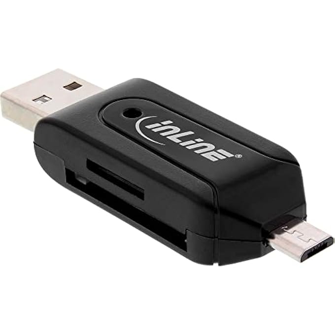 INLINE 66779 DUAL CARD READER FOR SD AND MICROSD FOR ANDROID (OTG) AND PC - Image 1