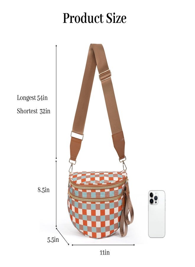 Caitina Womens Crossbody Bag, Spacious Nylon Bum Bag Trendy Shoulder Purse with Adjustable Strap Zipped Travel Essentials(42A-Multi) - Image 4