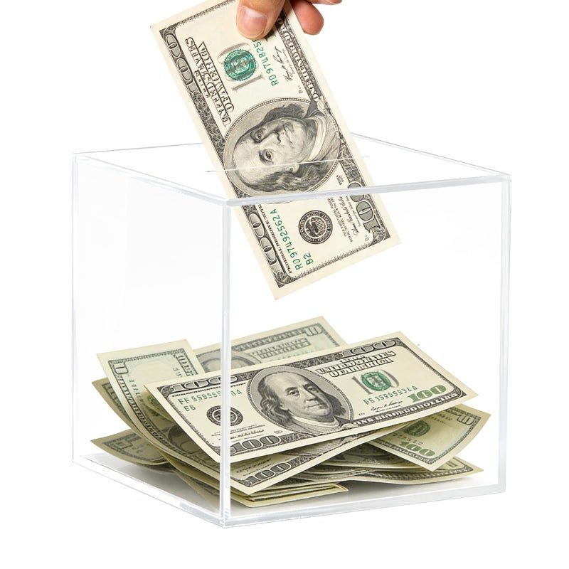 Thingrific Clear Piggy Bank for AdultsKids Acrylic Unopenable Money Box for Cash Coin Saving Must Break to Open Money Saving Jar for Adults Boys Girls Size 472 - Image 2