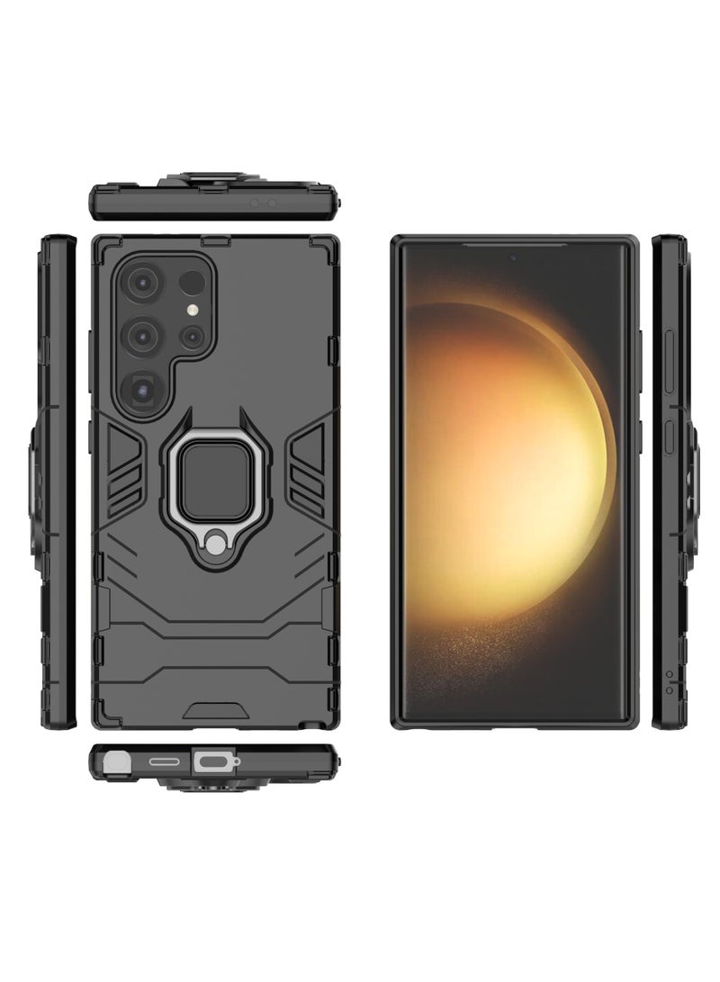 general Shockproof Heavy Duty Hard Rugged Armor Protective Robot Ring Case Cover for Samsung Galaxy S24 Ultra 5G - Image 4